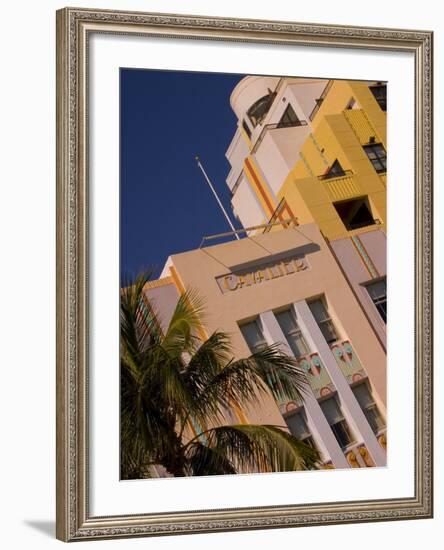 Art Deco Design of Cavalier Hotel, South Beach, Miami, Florida, USA-Nancy & Steve Ross-Framed Photographic Print