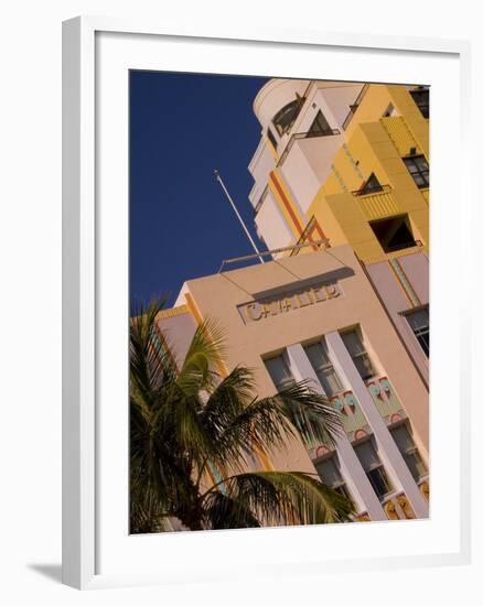 Art Deco Design of Cavalier Hotel, South Beach, Miami, Florida, USA-Nancy & Steve Ross-Framed Photographic Print