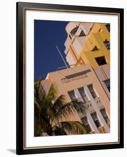 Art Deco Design of Cavalier Hotel, South Beach, Miami, Florida, USA-Nancy & Steve Ross-Framed Photographic Print