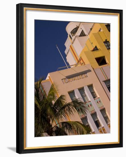 Art Deco Design of Cavalier Hotel, South Beach, Miami, Florida, USA-Nancy & Steve Ross-Framed Photographic Print