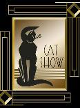Cat and Moon-Art Deco Designs-Giclee Print