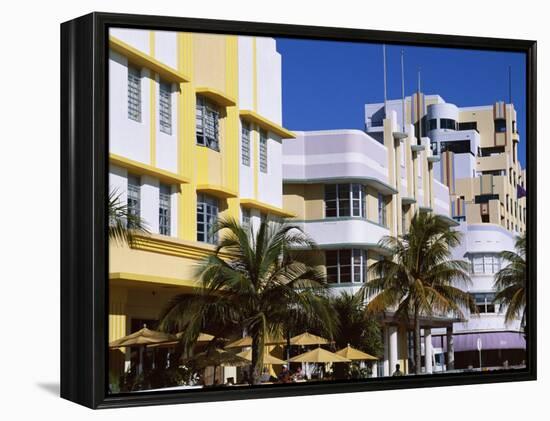 Art Deco District, Ocean Drive, Miami Beach, Florida, United States of America (Usa), North America-Amanda Hall-Framed Premier Image Canvas