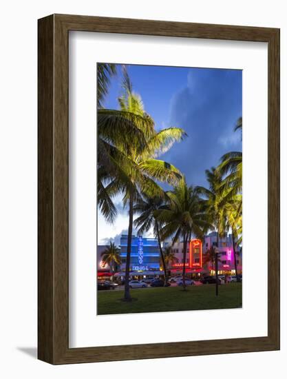 Art Deco District, Ocean Drive, South Beach, Miami Beach, Miami, Florida, USA-Gavin Hellier-Framed Photographic Print