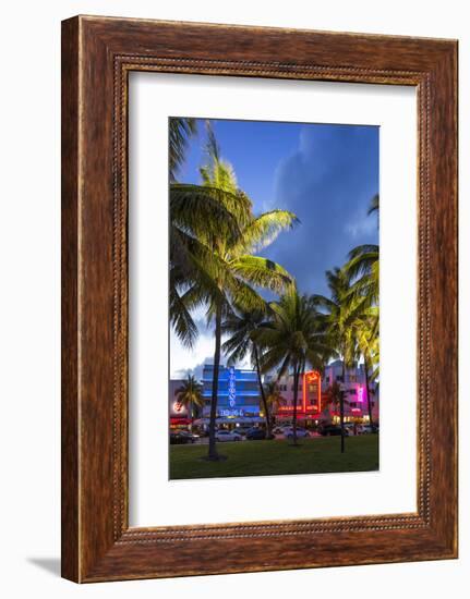 Art Deco District, Ocean Drive, South Beach, Miami Beach, Miami, Florida, USA-Gavin Hellier-Framed Photographic Print