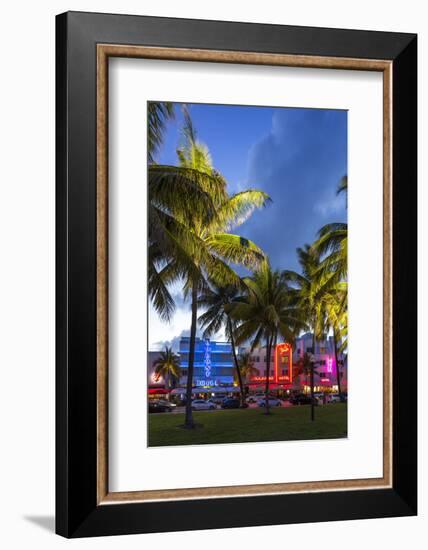 Art Deco District, Ocean Drive, South Beach, Miami Beach, Miami, Florida, USA-Gavin Hellier-Framed Photographic Print