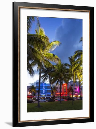 Art Deco District, Ocean Drive, South Beach, Miami Beach, Miami, Florida, USA-Gavin Hellier-Framed Photographic Print