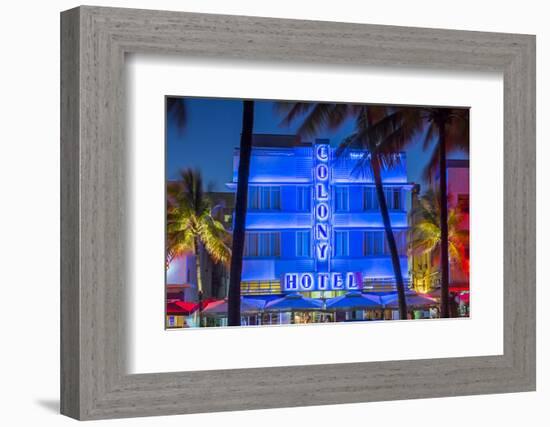 Art Deco District, Ocean Drive, South Beach, Miami Beach, Miami, Florida, USA-Gavin Hellier-Framed Photographic Print