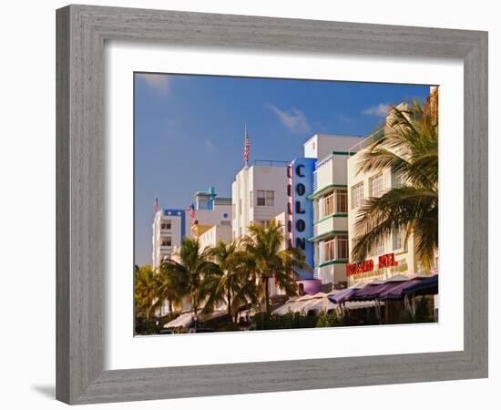 Art Deco District of South Beach, Miami Beach, Florida-Adam Jones-Framed Photographic Print