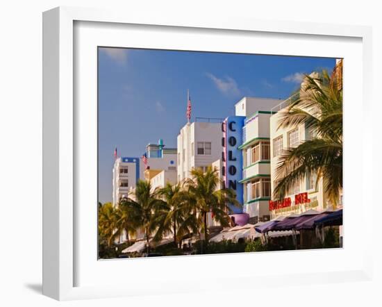 Art Deco District of South Beach, Miami Beach, Florida-Adam Jones-Framed Photographic Print