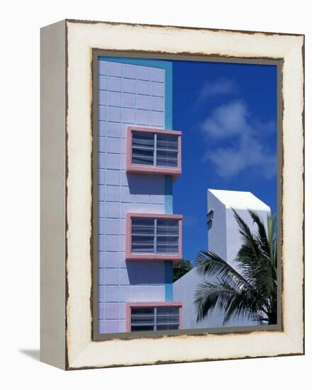 Art Deco District, South Beach, Miami, Florida-Greg Johnston-Framed Premier Image Canvas