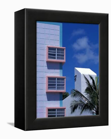 Art Deco District, South Beach, Miami, Florida-Greg Johnston-Framed Premier Image Canvas