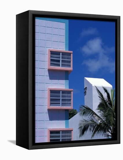 Art Deco District, South Beach, Miami, Florida-Greg Johnston-Framed Premier Image Canvas