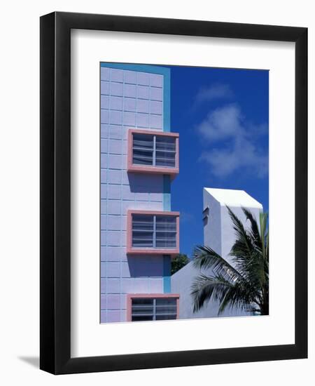 Art Deco District, South Beach, Miami, Florida-Greg Johnston-Framed Photographic Print