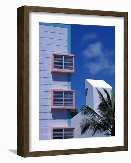 Art Deco District, South Beach, Miami, Florida-Greg Johnston-Framed Photographic Print