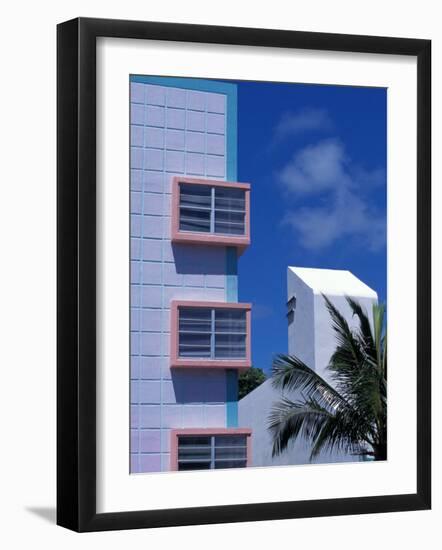 Art Deco District, South Beach, Miami, Florida-Greg Johnston-Framed Photographic Print