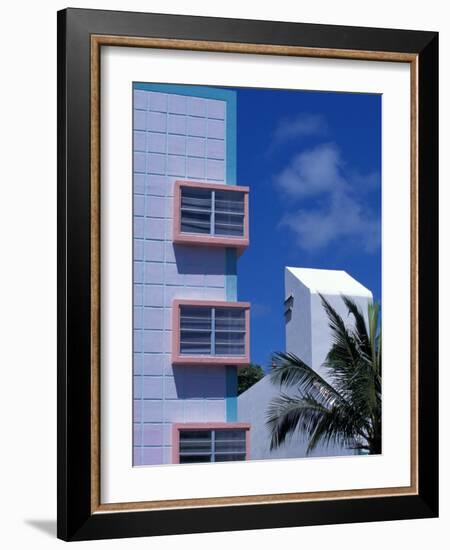 Art Deco District, South Beach, Miami, Florida-Greg Johnston-Framed Photographic Print