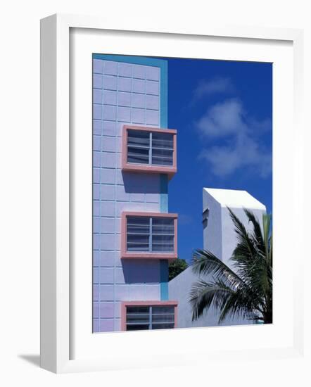 Art Deco District, South Beach, Miami, Florida-Greg Johnston-Framed Photographic Print