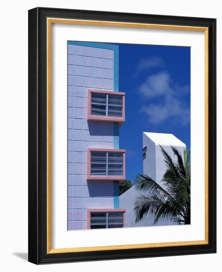 Art Deco District, South Beach, Miami, Florida-Greg Johnston-Framed Photographic Print