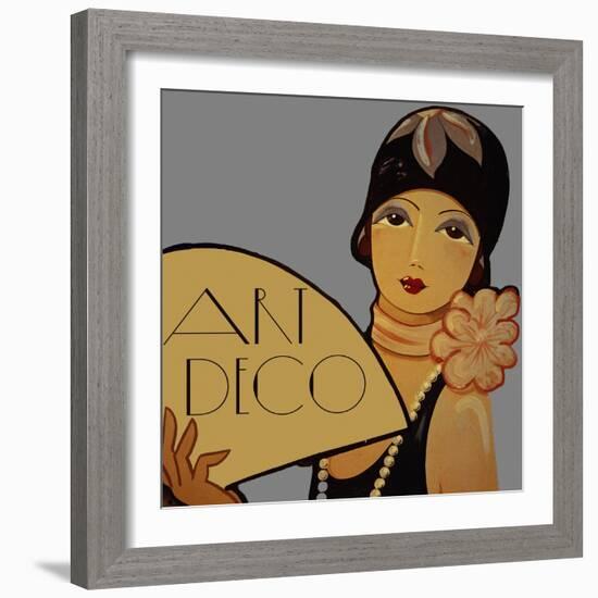 Art Deco Flapper-Vintage Apple Collection-Framed Giclee Print