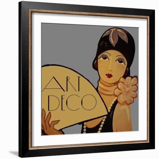 Art Deco Flapper-Vintage Apple Collection-Framed Giclee Print