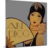 Art Deco Flapper-Vintage Apple Collection-Mounted Giclee Print