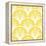 Art Deco Geometric Pattern in Bright Yellow-tukkki-Framed Stretched Canvas