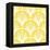 Art Deco Geometric Pattern in Bright Yellow-tukkki-Framed Stretched Canvas