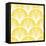 Art Deco Geometric Pattern in Bright Yellow-tukkki-Framed Stretched Canvas