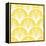 Art Deco Geometric Pattern in Bright Yellow-tukkki-Framed Stretched Canvas