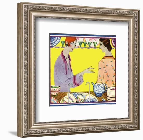 Art Deco Ladies Washing Up-null-Framed Giclee Print