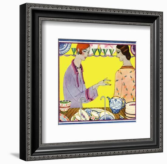 Art Deco Ladies Washing Up-null-Framed Giclee Print