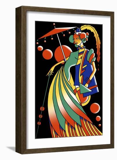 Art Deco Lady 4-Howie Green-Framed Giclee Print