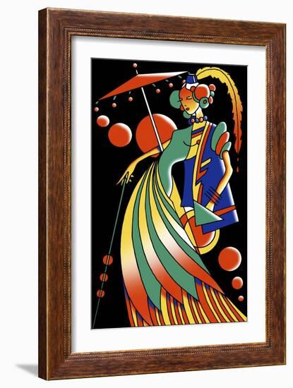 Art Deco Lady 4-Howie Green-Framed Giclee Print