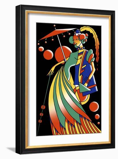 Art Deco Lady 4-Howie Green-Framed Giclee Print