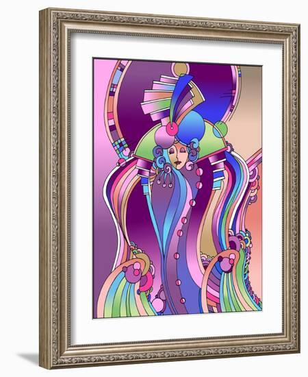 Art Deco Lady Bird-Howie Green-Framed Giclee Print