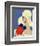 Art Deco Lady with a Large Red Flower-null-Framed Giclee Print