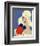 Art Deco Lady with a Large Red Flower-null-Framed Giclee Print