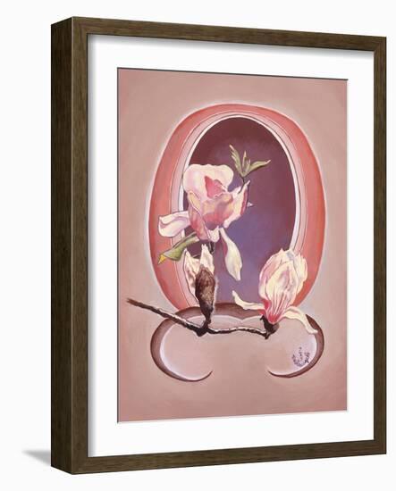 Art Deco Magnolias-Judy Mastrangelo-Framed Giclee Print