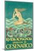 Art Deco Mermaid-null-Mounted Art Print