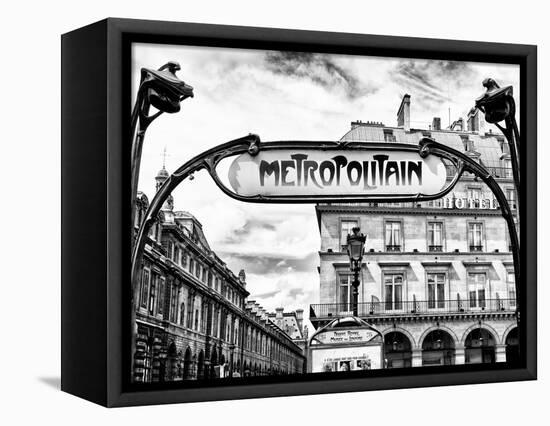 Art Deco Metropolitain Sign, Metro, Subway, the Louvre Station, Paris, France, Europe-Philippe Hugonnard-Framed Premier Image Canvas