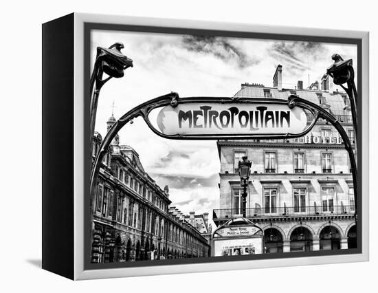 Art Deco Metropolitain Sign, Metro, Subway, the Louvre Station, Paris, France, Europe-Philippe Hugonnard-Framed Premier Image Canvas