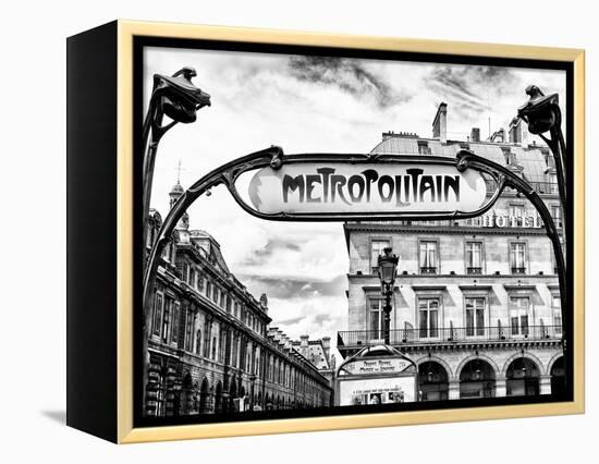 Art Deco Metropolitain Sign, Metro, Subway, the Louvre Station, Paris, France, Europe-Philippe Hugonnard-Framed Premier Image Canvas