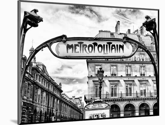 Art Deco Metropolitain Sign, Metro, Subway, the Louvre Station, Paris, France, Europe-Philippe Hugonnard-Mounted Photographic Print