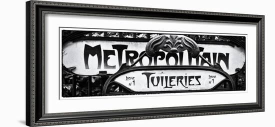 Art Deco Metropolitain Sign, Metro, Subway, the Tuileries Station, Paris, France-Philippe Hugonnard-Framed Photographic Print