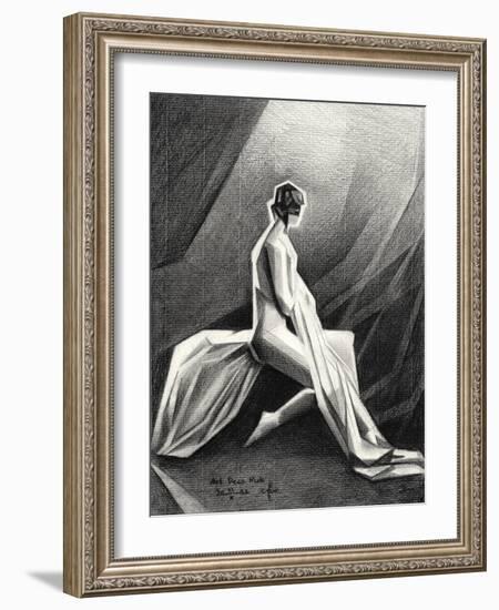 Art Deco Nude - 02-20-22-Corne Akkers-Framed Giclee Print