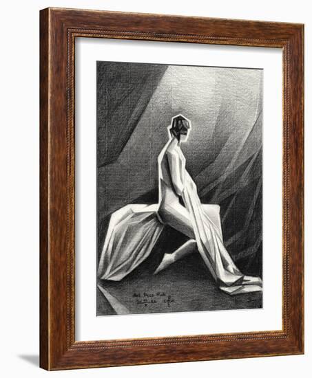 Art Deco Nude - 02-20-22-Corne Akkers-Framed Giclee Print