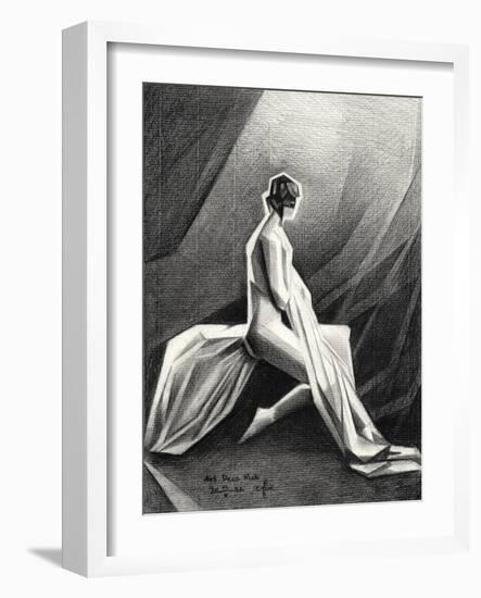 Art Deco Nude - 02-20-22-Corne Akkers-Framed Giclee Print