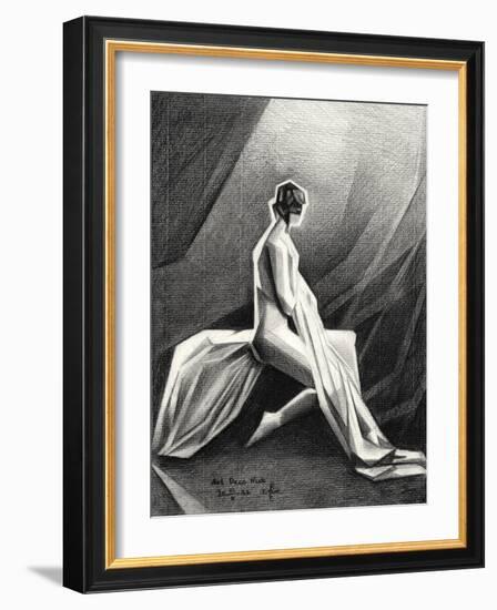 Art Deco Nude - 02-20-22-Corne Akkers-Framed Giclee Print