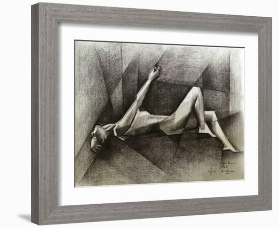 Art Deco Nude -11-08-22-Corne Akkers-Framed Giclee Print