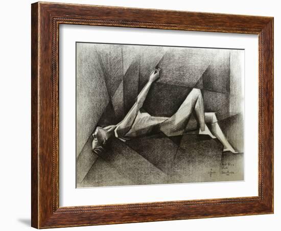 Art Deco Nude -11-08-22-Corne Akkers-Framed Giclee Print